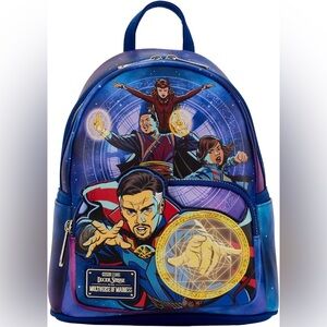 NWT Loungefly Marvel Dr. Strange Multiverse Madness Mini Backpack, Glow in Dark